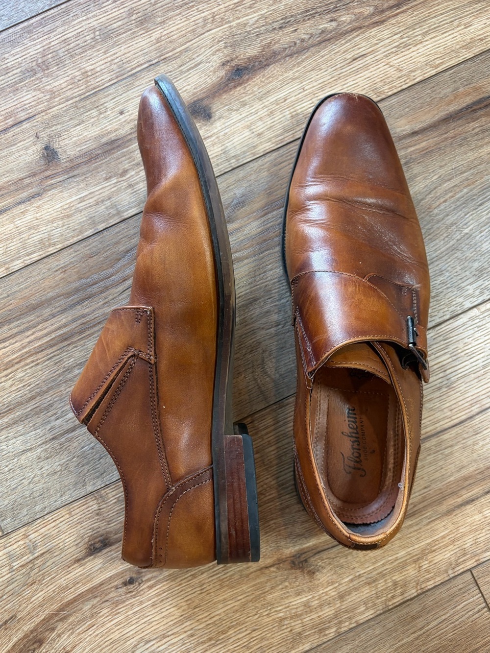 Florsheim Sorrento monk strap classic warm leather Dapper shoes - Picture 7 of 12